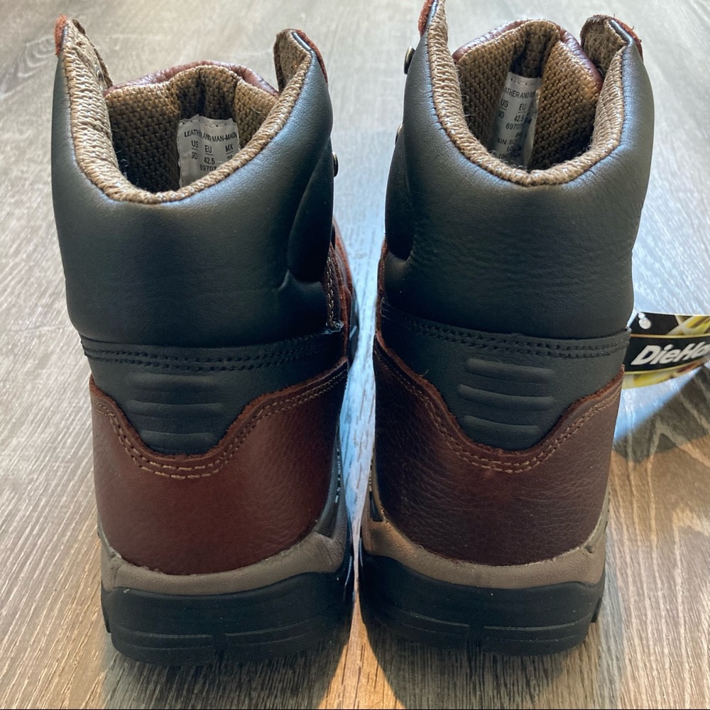Die Hard Brown 6” Soft Toe Hiking Boots Size 9 NWOB - Picture 7 of 11